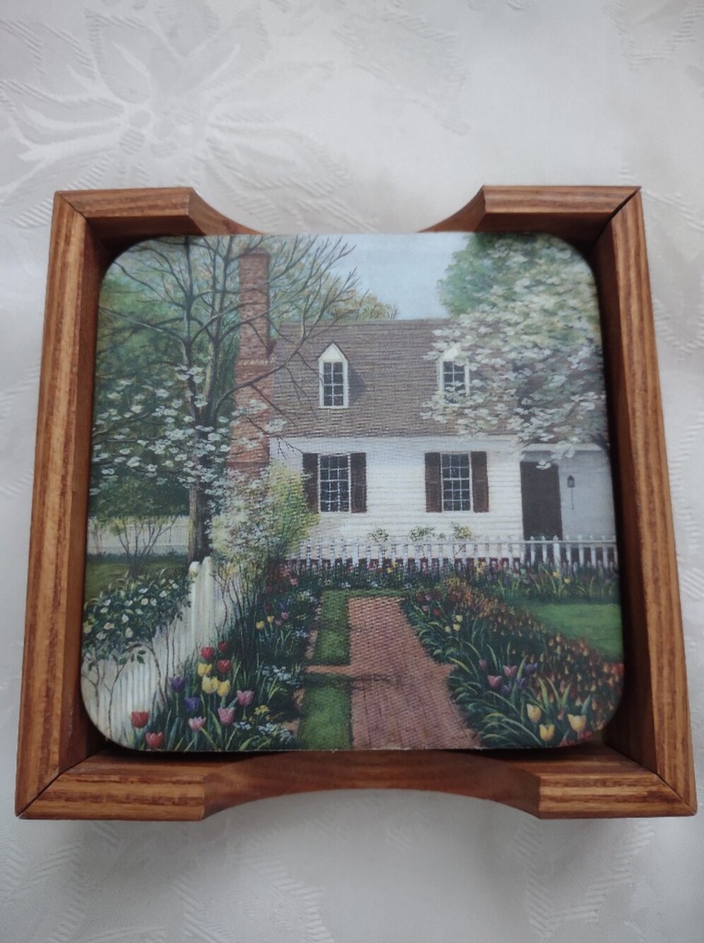 Vintage Colonial Garden Costers Country Cottage Taliaferro Cole House